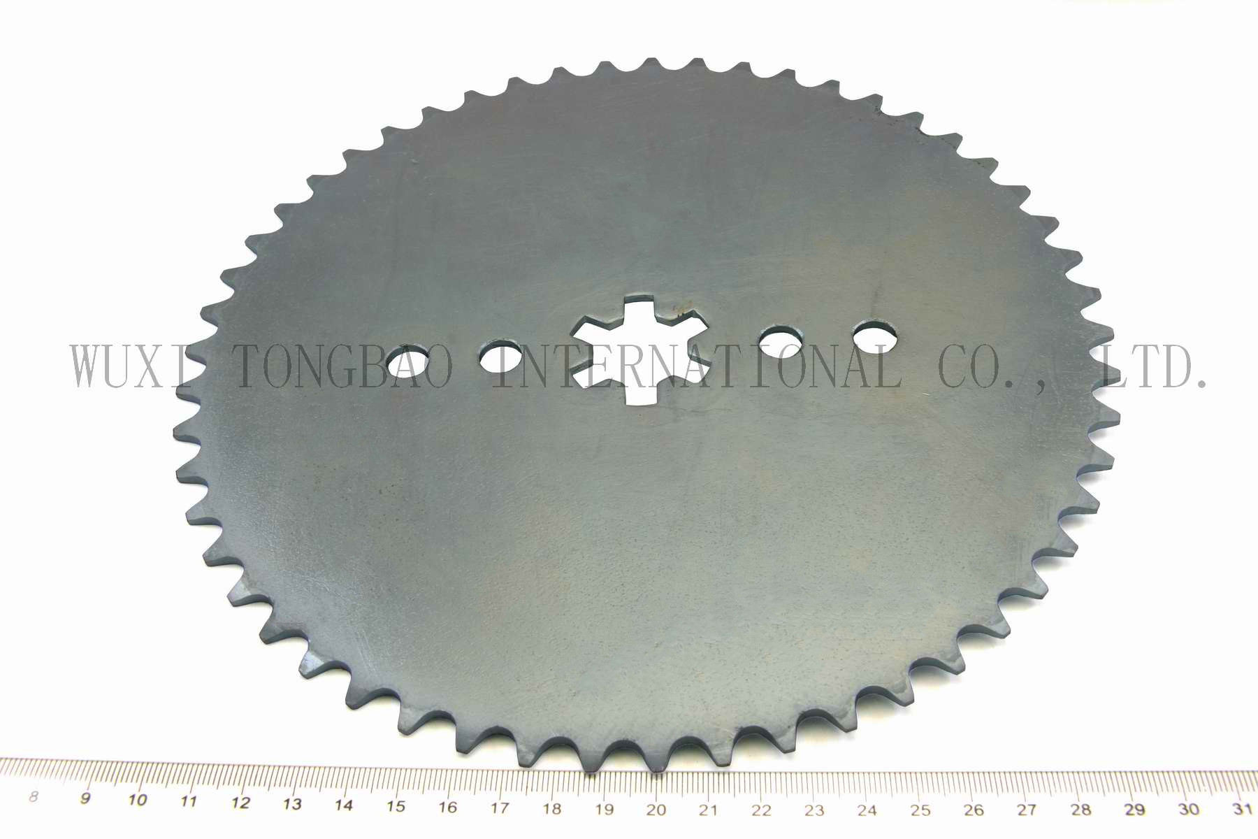 C45 Galv-Zinc Coated White-Blue 26T/36T/43T Sprocket for Roller Chain ISO 081